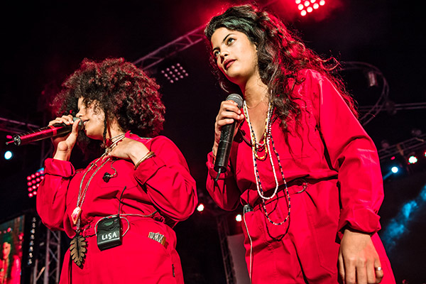 French-Cuban musical duo, and twin sisters, Ibeyi at Musicabana Festival in Havana on May 6, 2016. Photo: David Garten